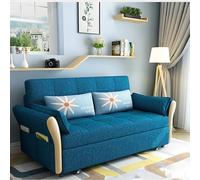 Weilai Concept SB152 Two Seater Sofa Bed, Blue - Dark Blue ( Made to order ) - 146cm (with one drawer)