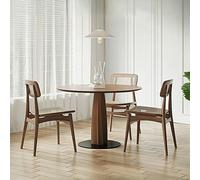 Weilai Concept Seraphina Round Dining Table, Solid Wood - ⌀100cm