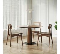 Weilai Concept Seraphina Round Dining Table, Solid Wood - ⌀110cm