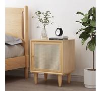 Weilai Concept Tableau Rattan Bedside Table, Solid Wood - Oak