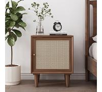 Weilai Concept Tableau Rattan Bedside Table, Solid Wood - Walnut