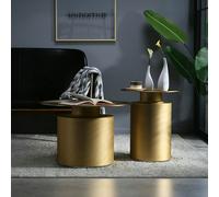 Weilai Concept Tevis Coffee Table, Gold - 65CM ( short table ) - Black