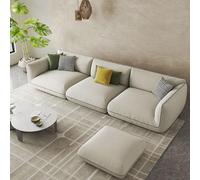 Weilai Concept TOFU Agnes Three Seater Corner Sofa, Suede, Modular Sofa - Blue - Three Seater Corner 280