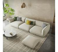 Weilai Concept TOFU Agnes Three Seater Sofa, Modular Sofa, Suede - Blue - Three Seater 275cm