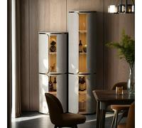 Weilai Concept Triton Wine Rack And Wine Cabinet, Leather - 120cm Height - Made-to-order Only
