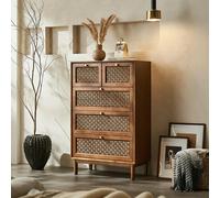 Weilai Concept Zulu Art Deco Sideboard, Solid Wood, Walnut