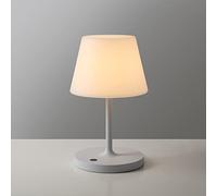 WEILAILUX Outdoor Battery Operated Table Lamp Waterproof, 4000mAh Cordless Table Lamp Rechargeable, Touch Dimmable Desk Lamp, LED Night Light for Patio Camping Restaurant Home, H9.6in, White