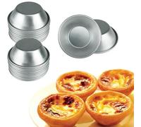 Weilan 25 Pcs Mini Tiny Pie Muffin Cupcake Pans Tin Egg Tart Mold Bakeware -NonStick Puto Cup