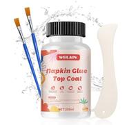 WEILAOK 250ML Decoupage Glue, Napkin Glue and Top Coat, Silky Shine Decoupage glue, Transparent after Drying, Suitable for Paper Art Creation, Collage Art, DIY Projects and Other Scenes,