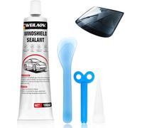 WEILAOK Black Silicone Sealant, Windscreen Sealant 100ML, High Bond, Windscreen Sealant for Cars, High Temperature Silicone Sealant, Multi-Purpose for Truck Cars Gasket, 100ml