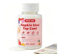 WEILAOK Decoupage Glue, Napkin Glue and Top Coat, Silky Shine Decoupage glue, Transparent after Drying, Suitable for Paper Art Creation, Collage Art, DIY Projects and Other Scenes, 100ML