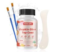 WEILAOK Decoupage Glue, Napkin Glue and Top Coat, Silky Shine Decoupage glue, Transparent after Drying, Suitable for Paper Art Creation, Collage Art, DIY Projects and Other Scenes, 250ML