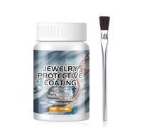 WEILAOK Jewelry Protective Coating, Jewelry Coating Tarnish Protector, Gloss Varnish for Metal and Stone Jewelry, Prevents Tarnishing, Discoloration and Corrosion, White-Transparent After Curing-100ml