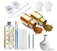 WEILAOK Kintsugi Kit, Ceramic Repair Kit, Kintsugi Repair Kit, Ceramic Glue for Beautification and Repair of Ceramics, Glass, Plaster, Porcelain and Other Materials