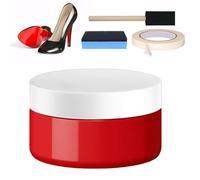 WEILAOK Paint Walk on Red Restorer, Red Shoe Polish, Red Shoe Polish Leather with Sponge Brush Masking Tape Restores Worn for Leather Soles & Heels for Shoes Boots High Heel, Red