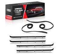 WEILEITE Front Door Window Run Channel Felt Trim Seal Weather Strip Kit Fit for Chevy C10 C20 C30 K5 K10 K20 K30 Blazer V1500 R10 Suburban GMC C1500 C2500 C3500 K1500 K2500 K3500 Suburban Jimmy Truck