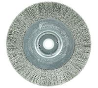 Weiler 00104 4" Narrow Face Crimped Wire Wheel, .006" Steel Fill, 1/2"-3/8" Arbor Hole, Made in The USA (Pack of 2)