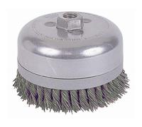 Weiler 12686 6" Double Row Knot Wire Cup, Banded, .035" Steel Fill, 5/8"-11 UNC Nut, Made in the USA