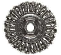 Weiler 13120 Standard Twist Knot Wire Wheel 4".020" Steel Fill, 5/8"-11 Unc Nut, Made in the USA