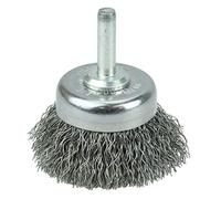 Weiler 14301V 1-3/4" Crimped Wire Utility Cup Brush, .0118" Steel Fill, 1/4" Stem, Vending Ready, Made in the USA