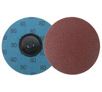 Weiler 60135 Aluminum Oxide Blending Disc, 3" Diameter, 80 Grit, Type R Hub Style Compatable with 3M Roloc, (Pack of 50)