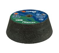 Weiler 68069 Tiger SiC Type 11 Flaring Cup Wheel, C16-Q, 6/4-3/4 x 2 x 5/8-11, Rim 1.5", Back 3/4", (Pack of 5)