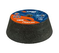 Weiler 68358 Tiger ZIRC Type 11 Flaring Cup Wheel, ZA16-Q, 6/4-3/4 x 2 x 5/8-11, Rim 1", Back 3/4", (Pack of 5)