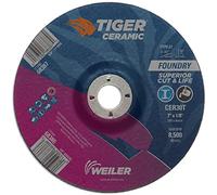 Weiler 68386 7" x 1/8" Tiger Ceramic Type 27 Cut and Grind Combo Wheel CER30T 7/8 A.H, (Pack of 25)
