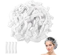 Weilin 150 Pcs Shower Cap, Plastic Waterproof Shower Hair Caps, Multi-purpose Thickened Plastic Elastic Bath Caps for Women, Home Use,Hair Salon, Spa, Travel, Hotel