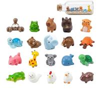 Weilin 20pcs Mini Resin Animals, Mixed Tiny Animal Figures for Fairy Garden, Dollhouse, Crafts and Aquarium Decoration