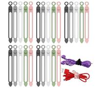 Weilin 25 Pack Cable Tidy Clips, Silicone Re-usable Cable Wire Organiser Clips, Charger Cables Clip Tidy Organisers for Charger, Home Office Desk Cord Management (5 Colours)