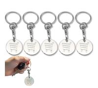 Weilin 5 Pcs Trolley Token, Shopping Trolley Token UK Set for Supermarket Carts and Trolleys - Coin Keyring Accessories