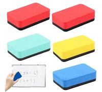 Weilin 5 Pcs Whiteboard Eraser, Chalk Board Rubber Magnetic Eraser, Whiteboard and Blackboard Rubber Cleaner for Educational, Professional and Family Environments