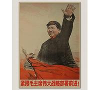 weiling Wall Art Canvas Paintings Mao Zedong portrait Communism Retro History Poster Bedroom Home Decor Vintage Posters 30x40cmx1pcs Frameless