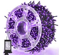 weillsnow 164FT 500 LED Purple Christmas Lights, 8 Modes Waterproof Plug Strip Lights for Halloween Christmas Indoor Outdoor Yard Party Wedding Garden Home Decorations (Purple)
