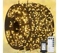 Weillsnow 328 FT 1000 LED Christmas String Lights with Remote & Timer, 8 Lighting Modes Twinkle Lights, Waterproof Fairy Lights For Outdoor Bedroom Backyard Tree Wall Christmas Decoration (Warm White)