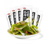 Weilong Kelp Snacks, Spicy Kelp Slices, Latiao Lataio Spicy Strips Chinese Snacks, Ready-to-eat Vegetables and Side Dishes, Casual Snack, Seaweed Snack Gifts (50g(about 6 bags))