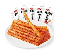 WeiLong Latiao Spicy Strip Small Gluten Sweet Spicy Flavor Chinese Spicy Snack Snacks Instant Snacks Spicy Snacks (Big Hot Stick,5 pack)