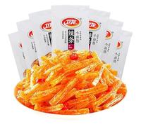 Weilong Spicy Strips Small Gluten,Barbecue Flavor,Spicy Snack Gift Pack,Instant Noodles,Vegan,Fast Food,Delicious Chinese Snack Gift (Spicy flavor,8bags)