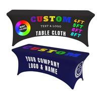 WEILONGB Custom Table Cloth with Business Logo Add Your Text Picture Name Logo Personalized Table Cloth Customized Tablecloths for Business Decor Birthday Party Wedding Decor (6 Ft)