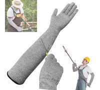 WEILONGB Guard Gloves Gardening Long Sleeves,Level 5 Cut Resistant Glove with Long Arm Sleeves,Gardening Gloves for Work Kitchen Heavy Duty,for Men and Women (55 CM)