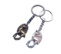 weilove 2Pcs Snape Always and Forever doe Keychain gift Animal Deer Tag For Woman Man Keyring