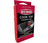 Weiman Cook Top Scrubbing Pads - Gently Clean and Remove Burned-on Food from All Smooth Top and Glass Cooktop Ranges, 3 reusable pads