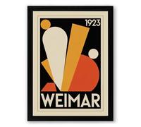 Weimar Constructivism Geometric Framed Wall Art Print A1 (84.1×59.4cm) Black, Wall Decor for Living Room, Bedroom, Office & Home, Ready to Hang, Art Gift