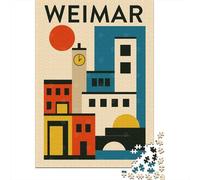 Weimar Travel Adult Jigsaw Puzzle, 1000 Pieces, 52x38cm/1000pcs, White Cardboard Construction, Screen-Free Leisure And Time at Home