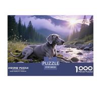 Weimaraner, 1000-piece Puzzle, Leisure And Mental Challenge in One, Perfect for Collectors Or Art Lovers, Suitable for Ages 10+, Pet Dog, 38x26cm/1000pcs