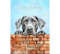 Weimaraner Dog Birthday Card for Bestie