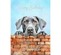 Weimaraner Dog Birthday Card for Great Nephew
