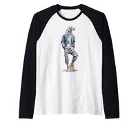 Weimaraner Dog Cartoon Cool Pet Men Raglan Baseball Tee
