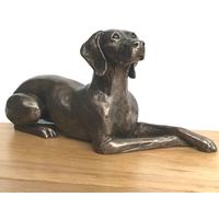 Weimaraner Dog Figurine In Solid Cold Cast Bronze Designed By Harriet Glen, Quality Dog Lover Home Decoration Animal Crackers Bronze One Size